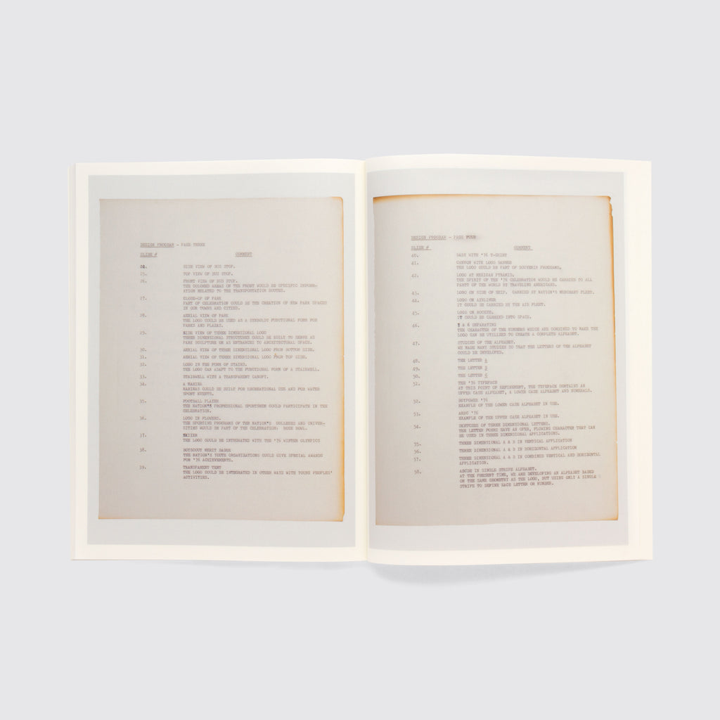 Lance Wyman: Process. A proposal for the 1976 USA Bicentennial identity
